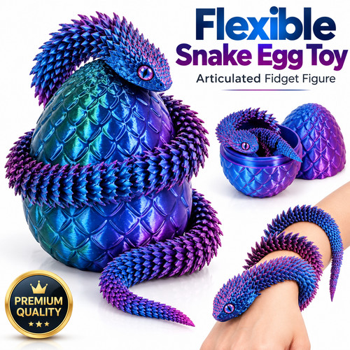 Printed articulated snake - 3d,