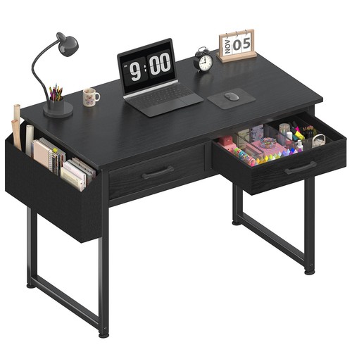 Small black desk - small,